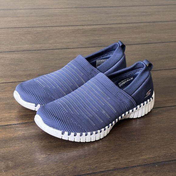 Skechers Women's GO Walk Smart-Wise Sneaker, Navy/White, 6.5 M US - Picture 1 of 8